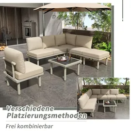stilvora Gartenlounge-Set 6-tlg. Beige