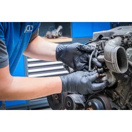 BGS TECHNIC Einweghandschuhe-Box, Nitril mit extra Griffigkeit 100 Stück