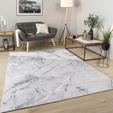 Paco Home Teppich »Marble 246«, rechteckig, Kurzflor, modernes Marmor Design, Wohnzimmer, Schlafzimmer, grau