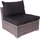 Mendler Poly-Rattan Garnitur HWC-J36, Balkon-/Garten-/Lounge-Set Sitzgruppe Sofa grau, Kissen schwarz