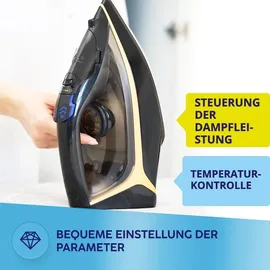 MPM Dampfbügeleisen MZE-26 schwarz/gold