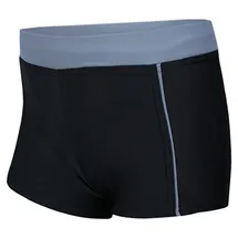 Aquarti Jungen Badehose Schwimmhose Seitliche Paspel Kinder Badeshorts, Farbe: 024 Schwarz/Grau, Größe: 158 - 158