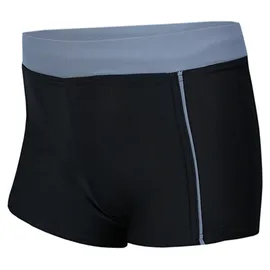 Aquarti Jungen Badehose Schwimmhose Seitliche Paspel Kinder Badeshorts, Farbe: 024 Schwarz/Grau, Größe: 158 - 158