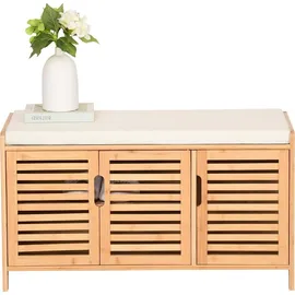 ad.con Schuhbank 50 x 90 x 35 cm gepolstert / beige