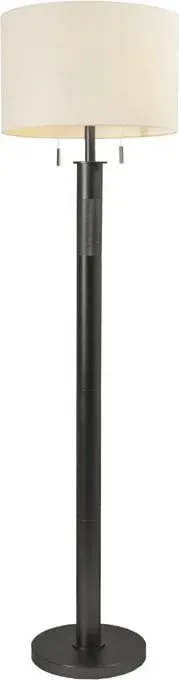 Lameke schwarze Stehlampe mit Zugschaltern