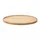 Continenta ovales Serviertablett aus Gummibaumholz, Holz-Servierschale, Brotzeitplatte mit erhöhtem Rand, Größe: 36,5 x 25 cm, 1 Stück