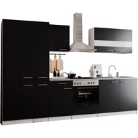 Respekta Küchenzeile »Malia«, Breite 300 cm, mit Soft-Close, schwarz