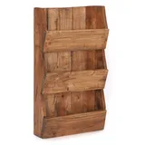 DESIGN DELIGHTS Zeitungs-Wandregal, Natur, Holz, 38x60x11 cm, Wohnzimmer, Regale, Wandregale