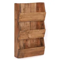 DESIGN DELIGHTS Zeitungs-Wandregal, Natur, Holz, 38x60x11 cm, Wohnzimmer, Regale, Wandregale