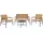 Beliani Lounge Set 4-tlg. Beige/Schwarz