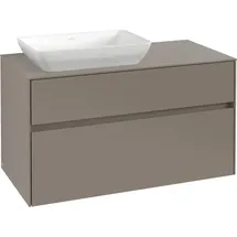 Villeroy & Boch Collaro Waschtischunterschrank C110B0VM 100x54,8x50cm, Waschtisch links, LED-Beleuchtung 7,3 W, taupe