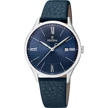 Festina Herrenuhr Klassik Armbanduhr Leder blau UF20689/3 - Blau