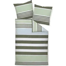 JANINE Bettwäsche Mako-Satin Bettwäsche J.D. 87108 dunkles salbeigrün 135x200 cm + 80x80 cm