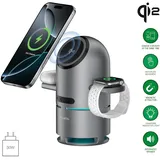 4smarts Qi2 Ladestation ChargeBot Sound Spacegrau