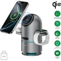 4smarts Qi2 Ladestation ChargeBot Sound Spacegrau