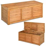 GOPLUS Gartenbox Holz, 178L Auflagenbox mit Stauraum, Aufbewahrungsbox Garten mit Deckel, Gartentruhe Gartenkiste Kissenbox Outdoor für Hinterhof, Veranda & Garten, 120,5 x 44,5 x 44,5 cm