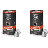 Nespresso kompatible Kaffee Kapseln, 1 x 10 Kapseln, Espresso (Packung mit 2)