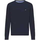 FYNCH-HATTON Strickpullover »FYNCH-HATTON Langarmpullover« mit Rundhalsausschnitt Navy 3XL