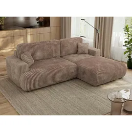MKS Ecksofa OVO Cord 4-Sitzer Braun