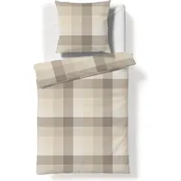 FLEURESSE Bettwäsche Porto 135 x 200 cm Satin Beige