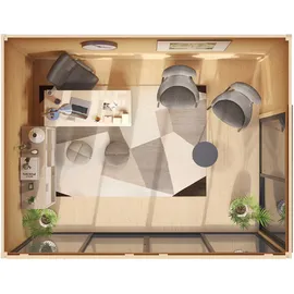 Weka Designhaus 412 4,18 x 3,22 m Dunkelgrau