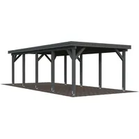 Palmako Carport Karl 23,1 m2 weiß lackiert Holzcarport