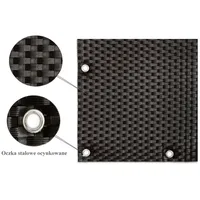 Progresja Polyrattan Balkonsichtschutz mit Metallösen - Dunkelbraun 0,9m x 5m