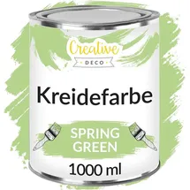 Creative Deco Kreidefarbe 1000 ml Matt Abwaschbar Frühlingsgrün