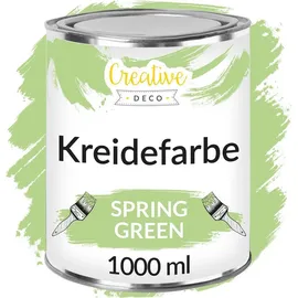 Creative Deco Kreidefarbe 1000 ml Matt Abwaschbar Frühlingsgrün