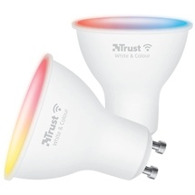 Trust GU10 DUO-PACK RGBCW LED Spot, WiFi LED-Strahler, weiß und farbig, Fassung GU10, von Ihrem Smartphone/Tablet zu steuern