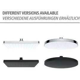 Wenko Regenduschkopf Automatic Cleaning schwarz 25 x 17 cm