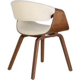 CLP Esszimmerstuhl Foley Kunstleder creme