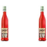 VINCENT Aperitif Alkoholfrei - fruchtiger Bitter-Aperitif der Schwarzwälder Hausbrennerei Schladerer mit feinen Himbeernoten, perfekt als Spritz oder mit Tonic (1 x 0.7 l) (Packung mit 2)