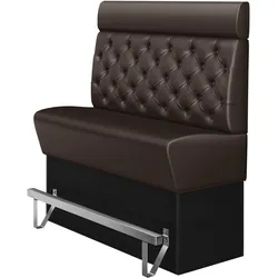 Gastro Hochbank | Braun | B:H 160 x 158 cm | Chesterfield | Leder | Bistro Hochbank, Thekenbank