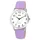 Q&Q Damen Armbanduhr C10A-028PY, 40 mm Durchmesser, silbernes Metallgehäuse, Lederarmband, Analog, 3 ATM