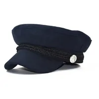 Mrichbez Baskenmütze Baskenmütze, Mode Hut, Einfarbig, Englischer Stil Perfekt zum Verschenken blau