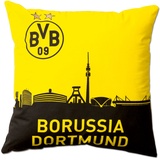 BVB Borussia Dortmund BVB 16820100 - BVB-Kissen mit Skyline, Borussia Dortmund, 40x40cm,