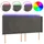 vidaXL LED Kopfteil Dunkelgrau 183x16x118/128 cm Samt