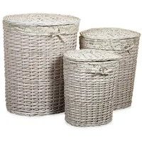 MuCoLa Wäschekorb Wäschebox 3er SET Wäschekorb Wäschesammler Wäschetonne Wäschetruhe