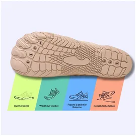 dotales BalanceStep Barfußschuhe in beige, 36 & Gr.: 40