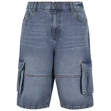 URBAN CLASSICS Relaxed Denim Cargo Short - Blau
