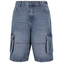 URBAN CLASSICS Relaxed Denim Cargo Short - Blau