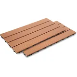 Tolletour 30 X 60cm Braun Terrassenfliesen 54 Stück Klickfliesen In Holzoptik, Wpc Fliese