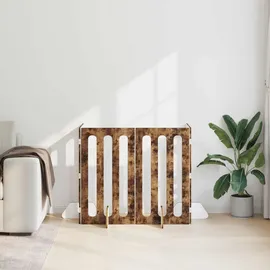 vidaXL Faltbarer Haustierzaun 201 x 90 cm Braun/Holz