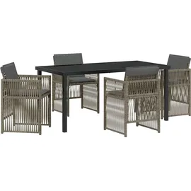 vidaXL Gartenmöbel-Set 5-tlg. Grau