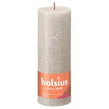 Bolsius Rustik Stumpenkerze 19 x 6.8 cm sandgrau