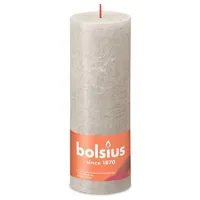Bolsius Rustik Stumpenkerze 19 x 6.8 cm sandgrau