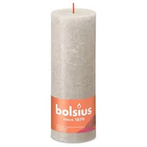 Bolsius Rustik Stumpenkerze 19 x 6.8 cm sandgrau