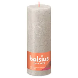 Bolsius Rustik Stumpenkerze 19 x 6.8 cm sandgrau