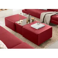 W.Schillig Hocker taboo Leder 130 x 41 x 64 cm Rot